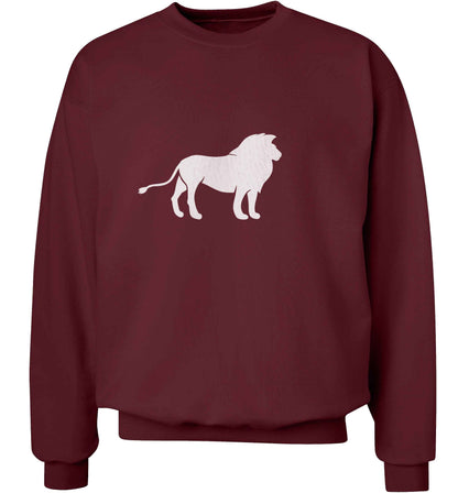 Gold lion adult's unisex maroon sweater 2XL