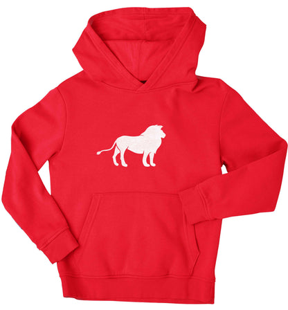 Gold lion children's red hoodie 12-13 Years