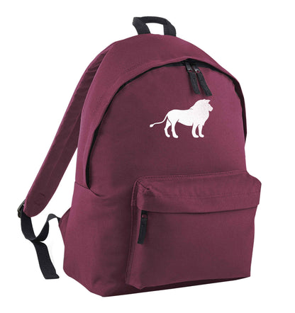 Gold lion maroon children's backpack