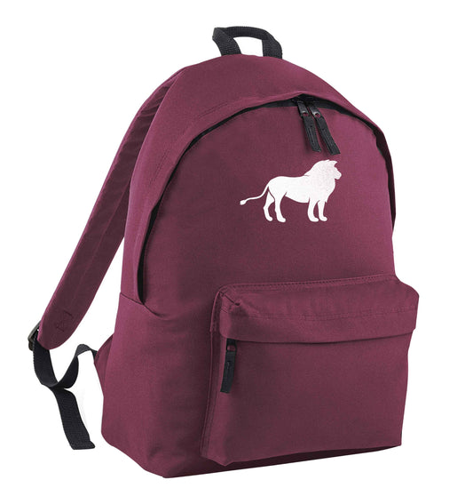 Gold lion maroon children's backpack