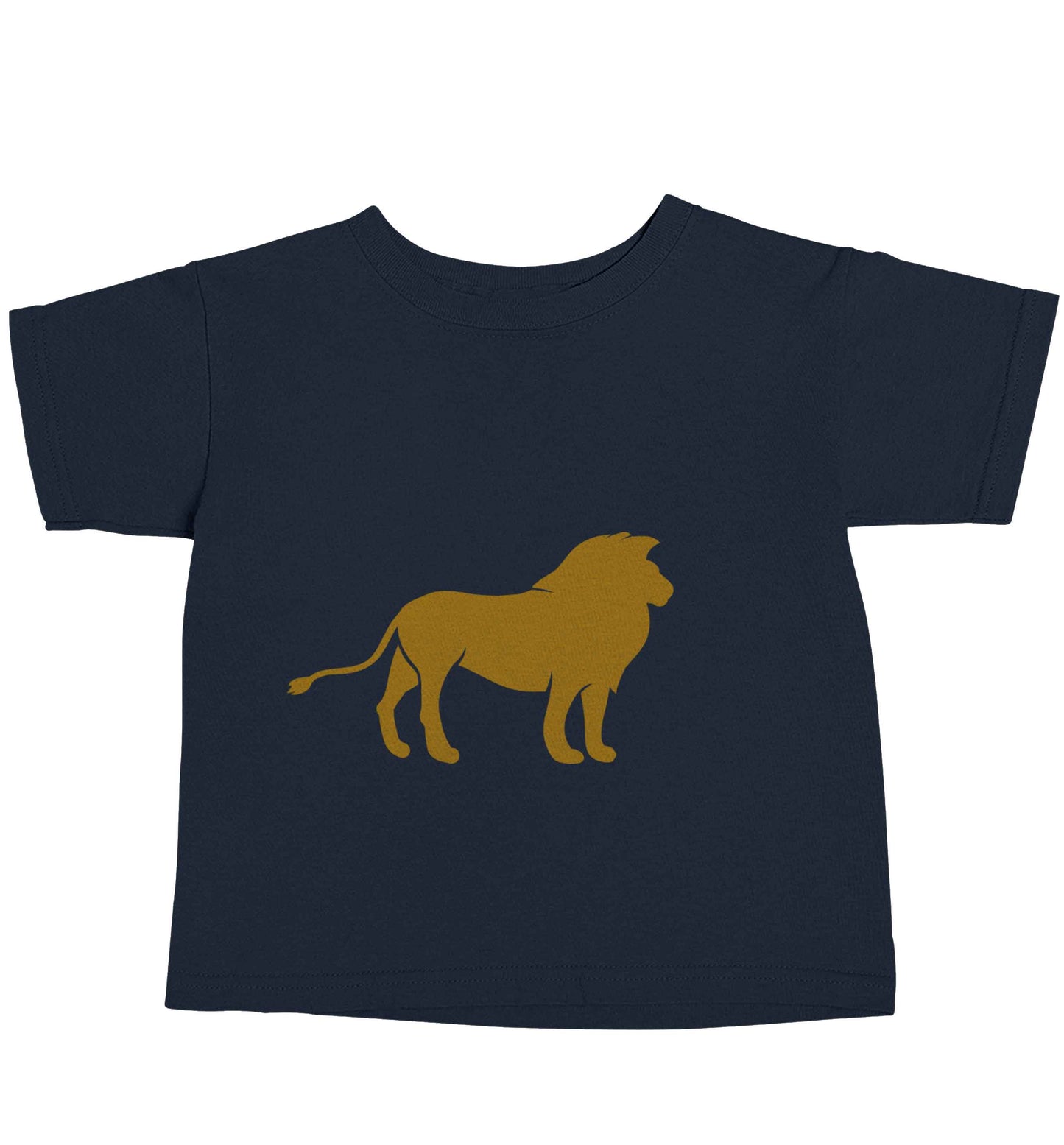 Gold lion navy baby toddler Tshirt 2 Years