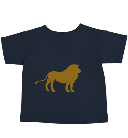 Gold lion navy baby toddler Tshirt 2 Years