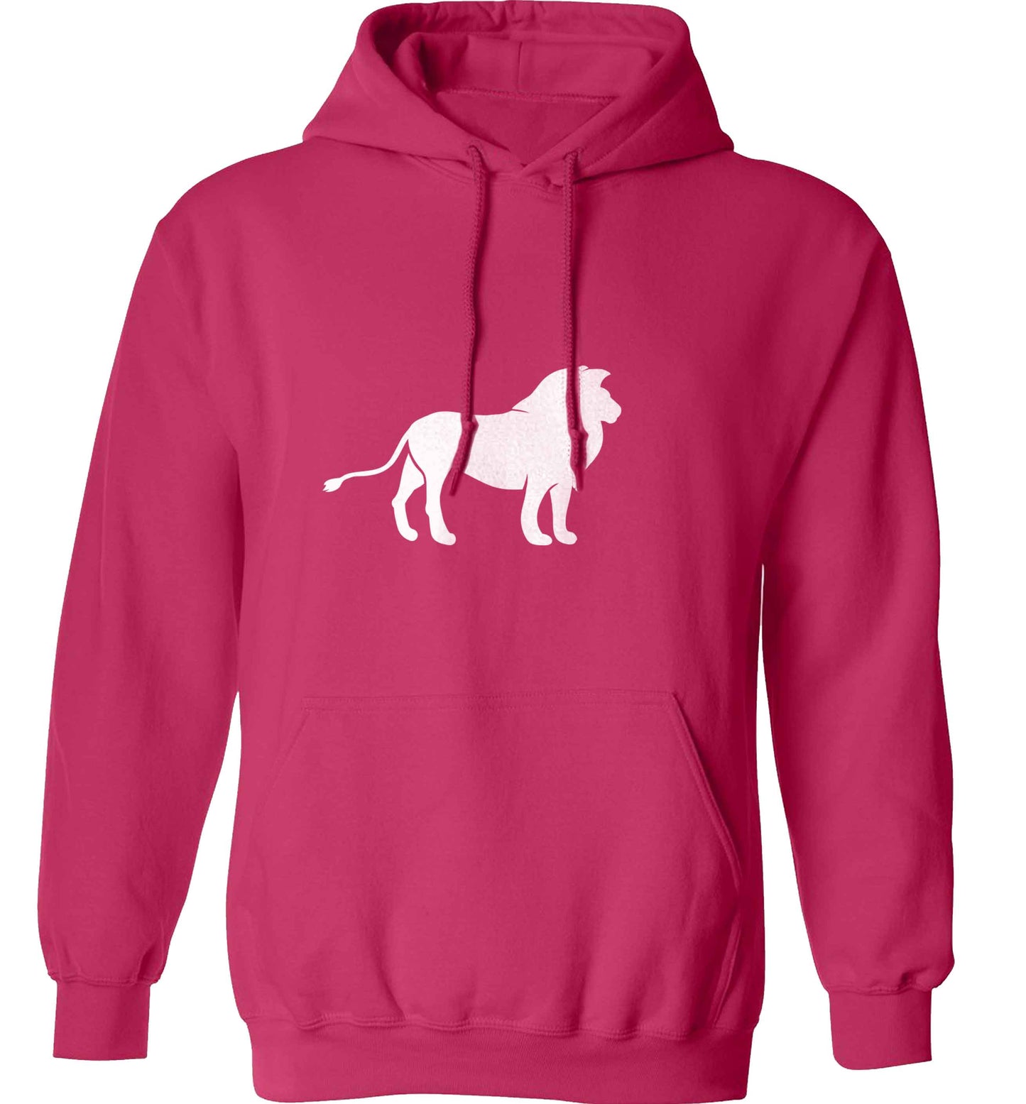 Gold lion adults unisex pink hoodie 2XL