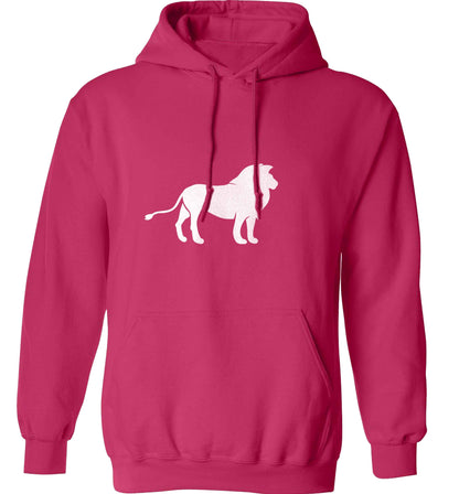 Gold lion adults unisex pink hoodie 2XL