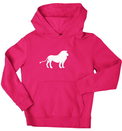 Gold lion children's pink hoodie 12-13 Years