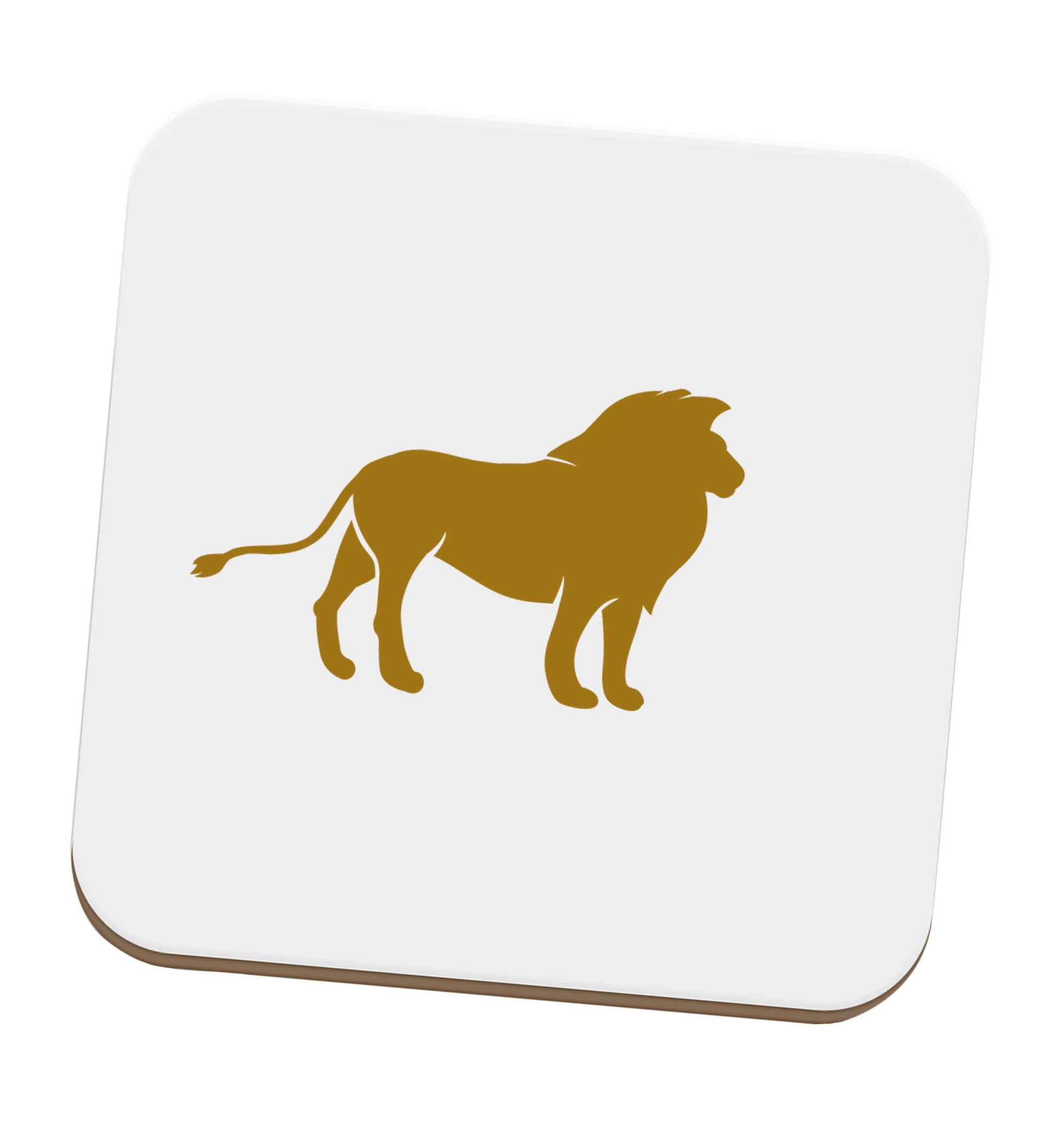 Gold lion set of four coasters
