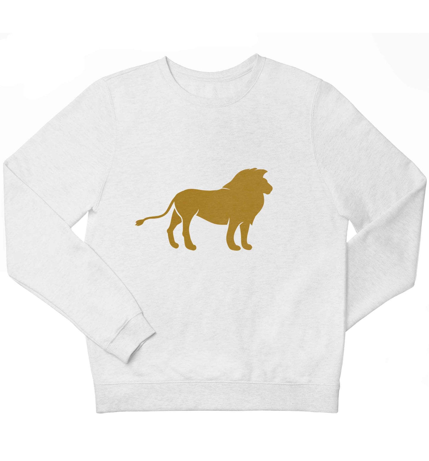 Gold lion children's white sweater 12-13 Years
