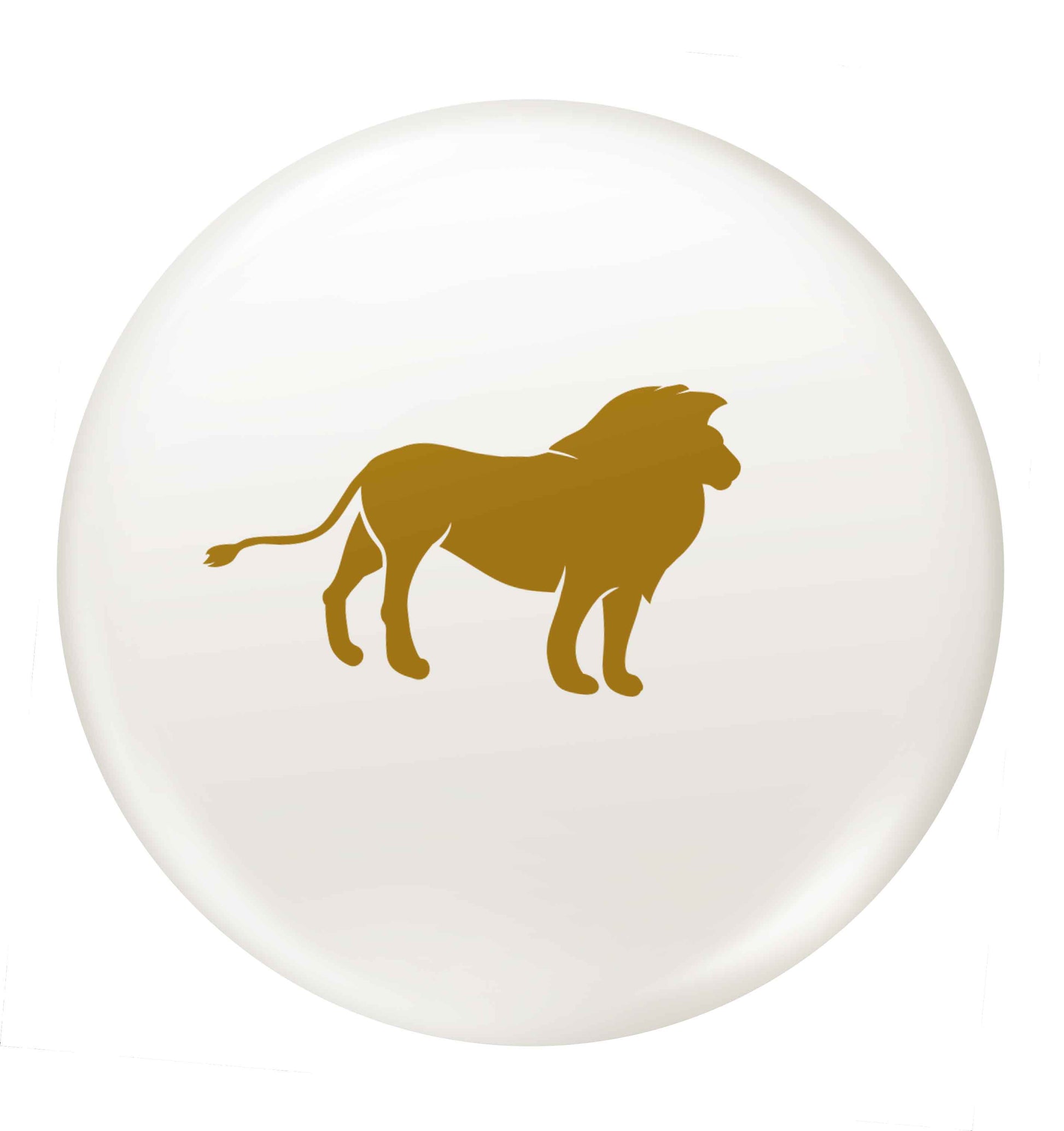 Gold lion small 25mm Pin badge