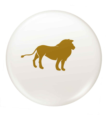 Gold lion small 25mm Pin badge