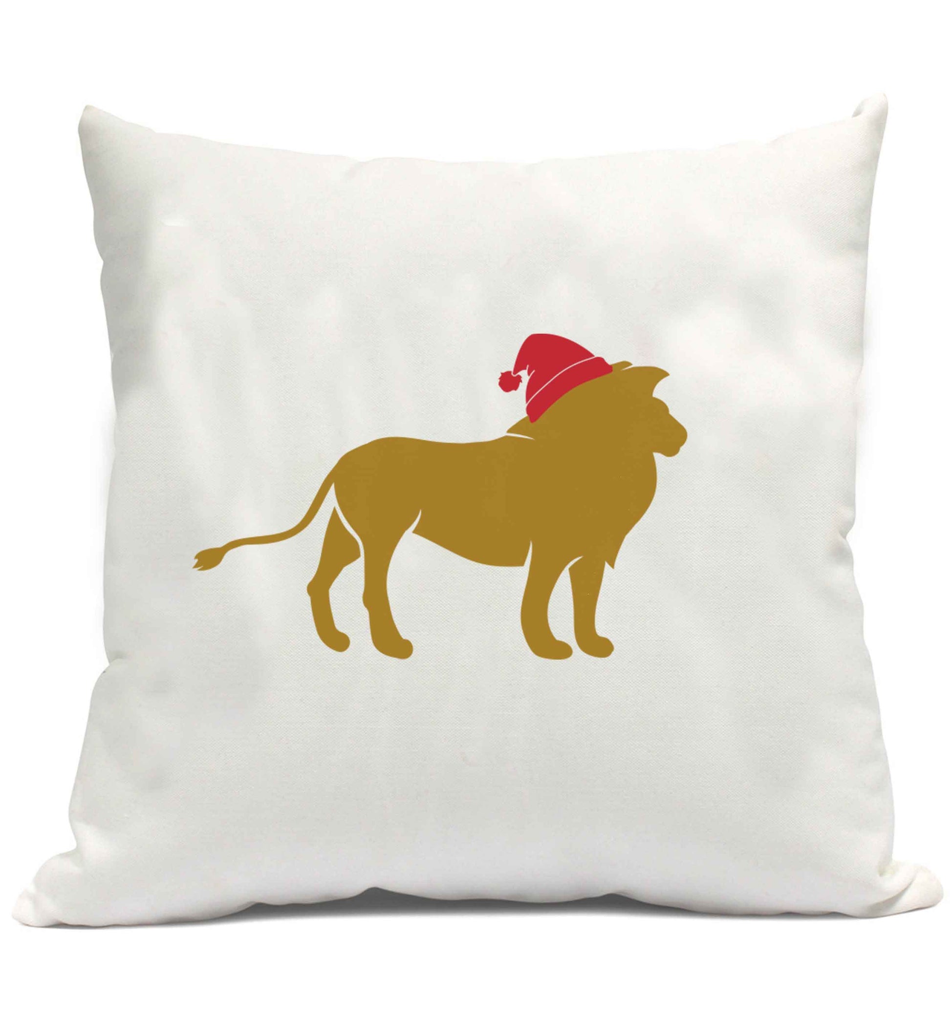 Gold lion santa cushion cover and filling