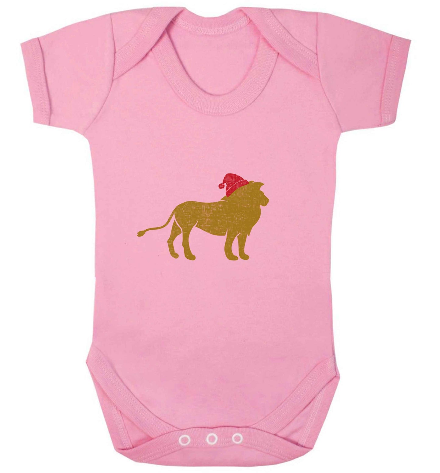 Gold lion santa baby vest pale pink 18-24 months