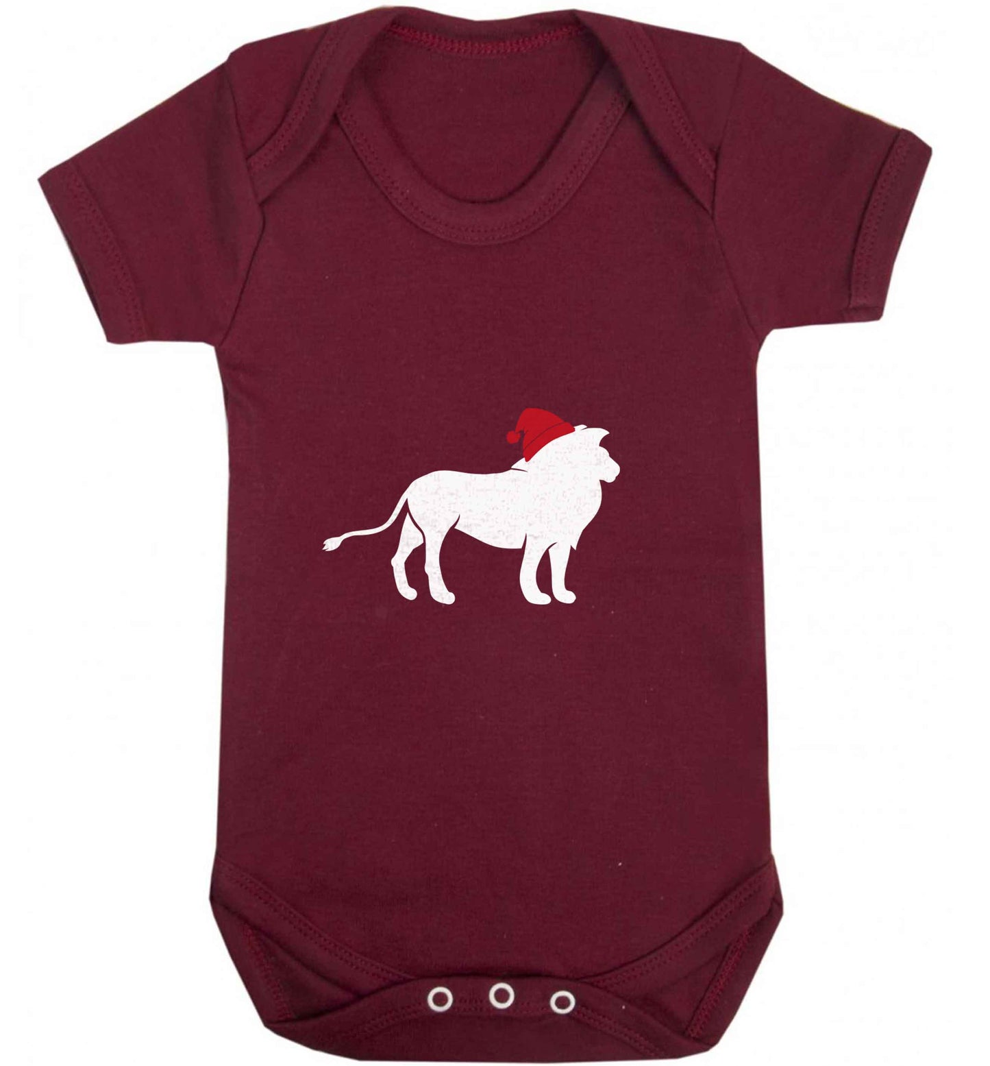 Gold lion santa baby vest maroon 18-24 months