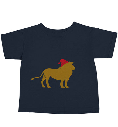 Gold lion santa navy baby toddler Tshirt 2 Years