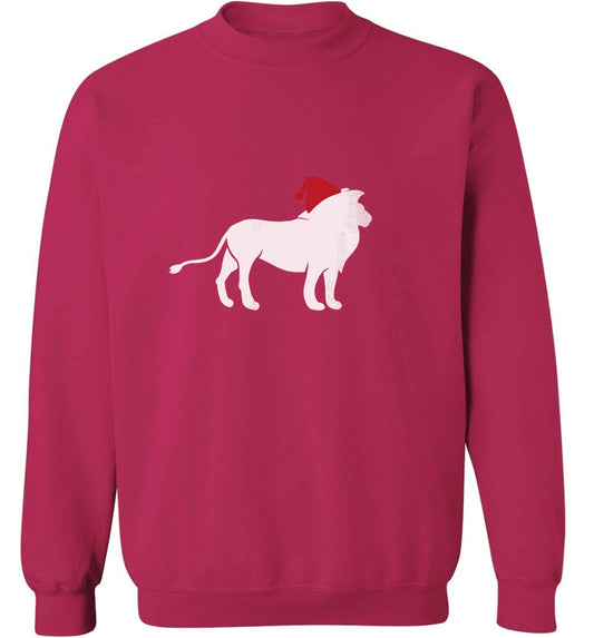 Gold lion santa adult's unisex pink sweater 2XL