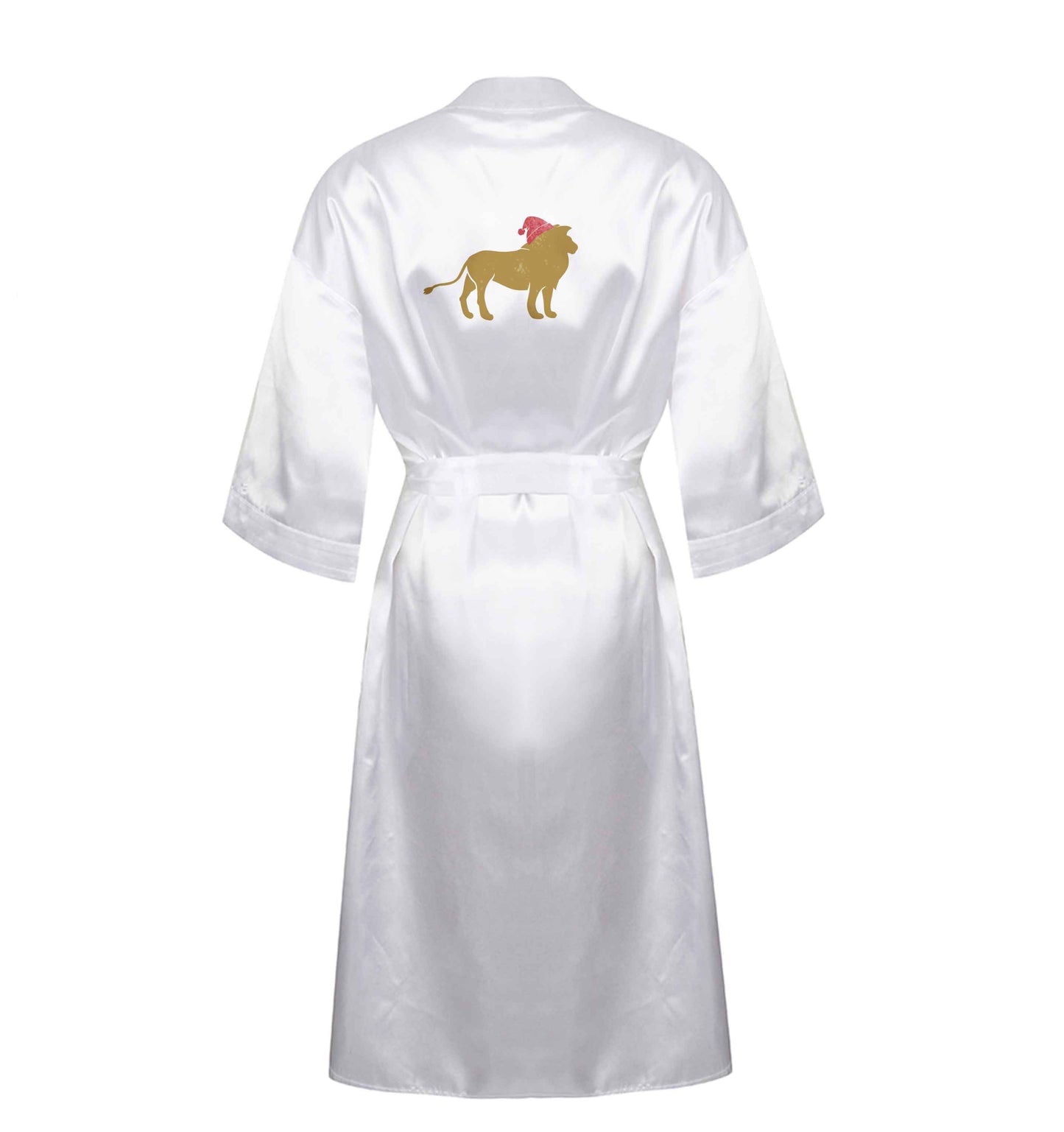 Gold lion santa XL/XXL white ladies dressing gown size 16/18