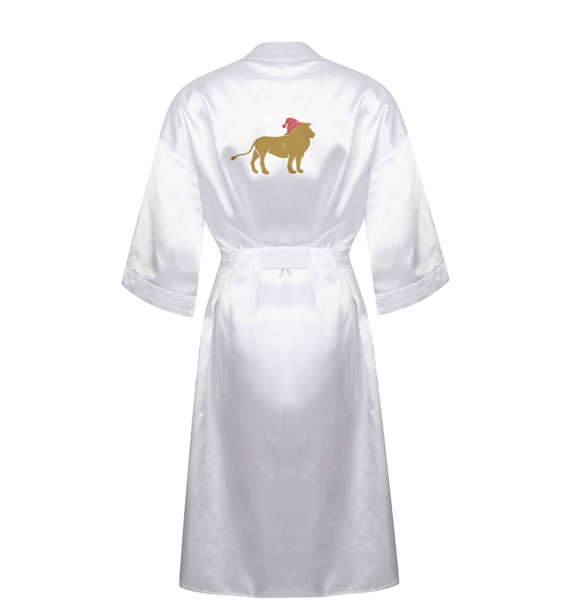 Gold lion santa XL/XXL white ladies dressing gown size 16/18