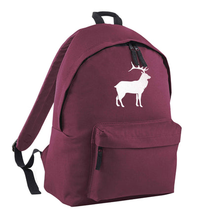 Green stag maroon children's backpack