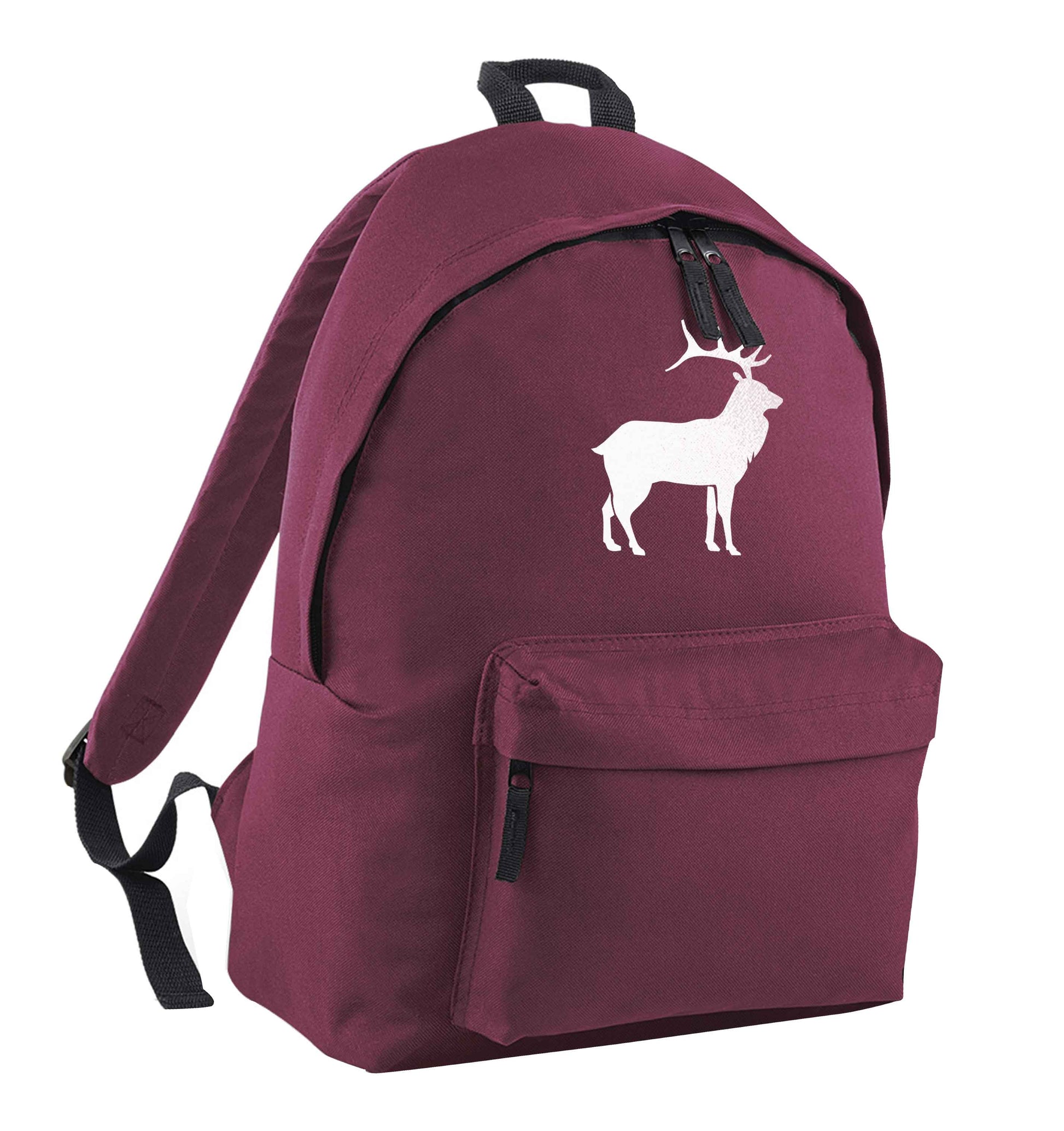 Green stag maroon adults backpack