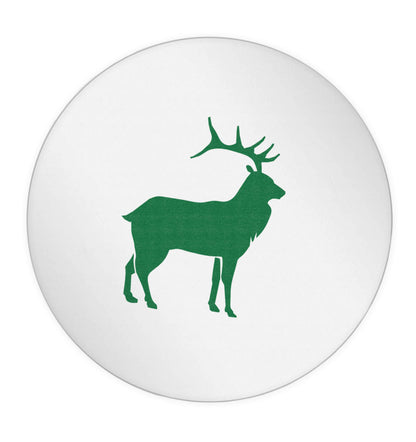 Green stag 24 @ 45mm matt circle stickers