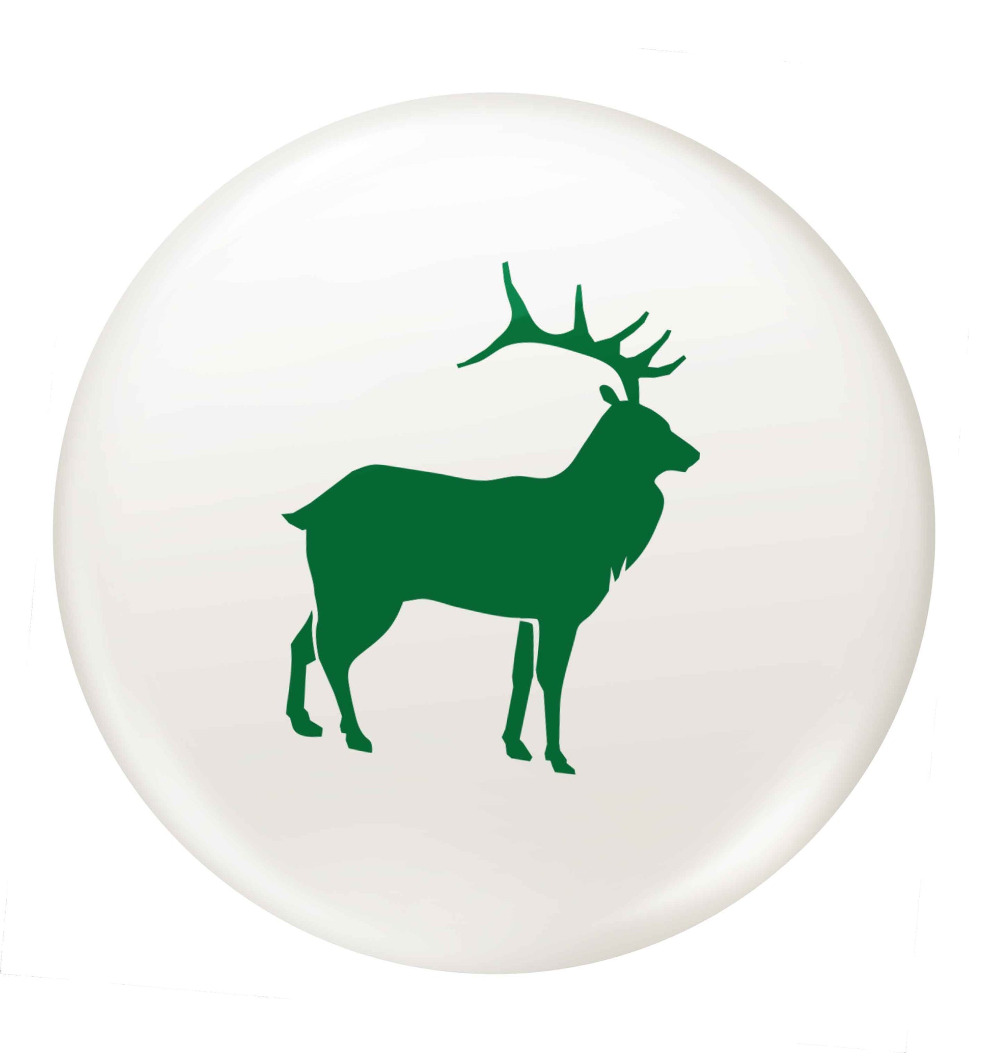Green stag small 25mm Pin badge