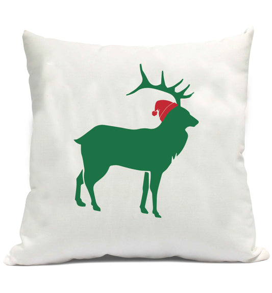 Green stag Santa cushion cover and filling