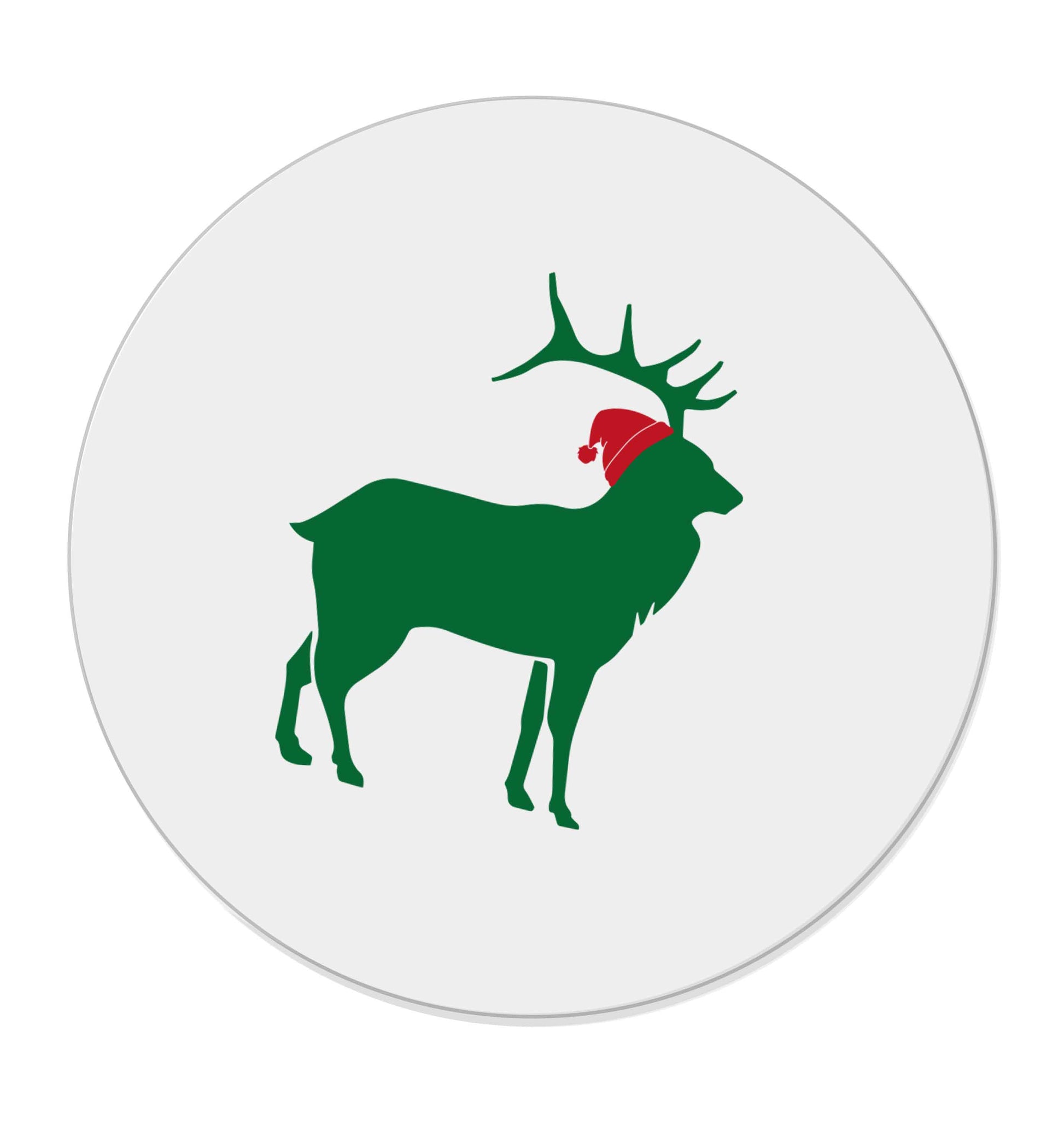 Green stag Santa | Magnet