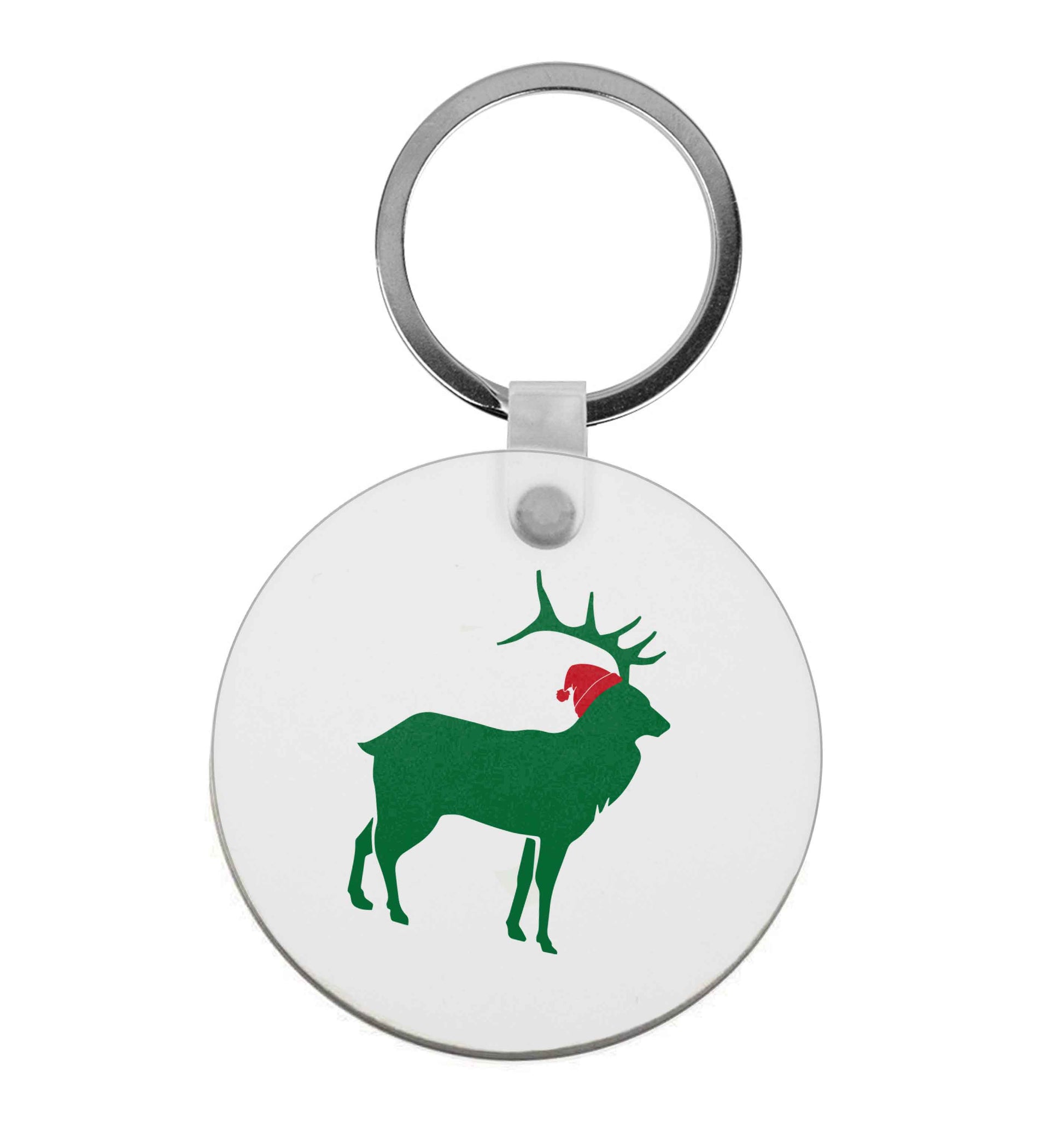 Green stag Santa | Keyring