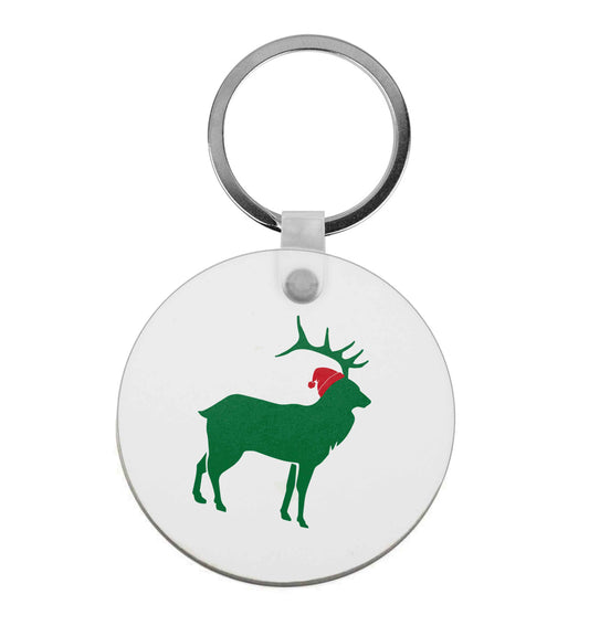 Green stag Santa | Keyring