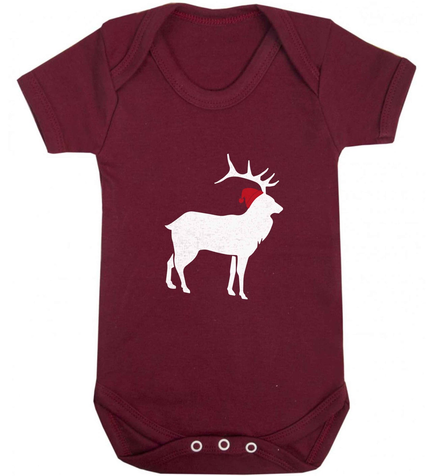Green stag Santa baby vest maroon 18-24 months