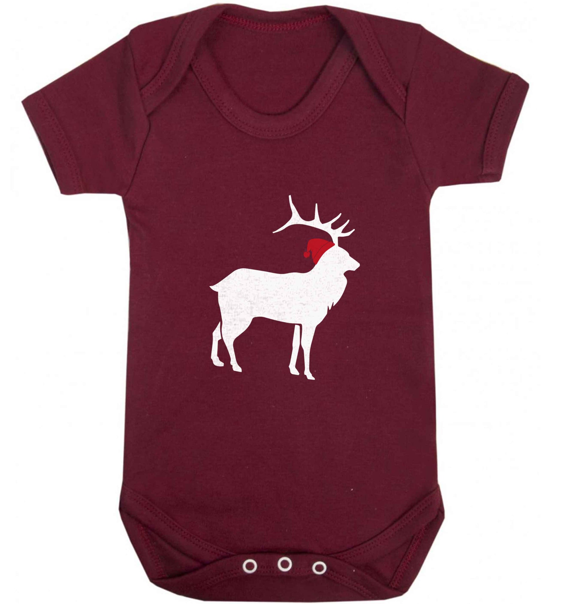 Green stag Santa baby vest maroon 18-24 months
