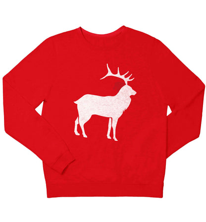 Green stag Santa children's grey sweater 12-13 Years