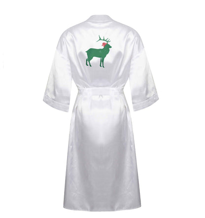 Green stag Santa XL/XXL white ladies dressing gown size 16/18