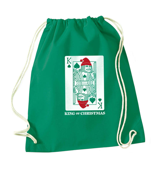 King of christmas green drawstring bag