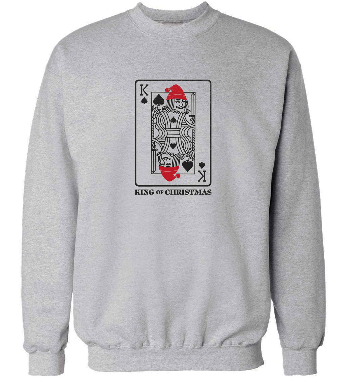 King of christmas adult's unisex grey sweater 2XL