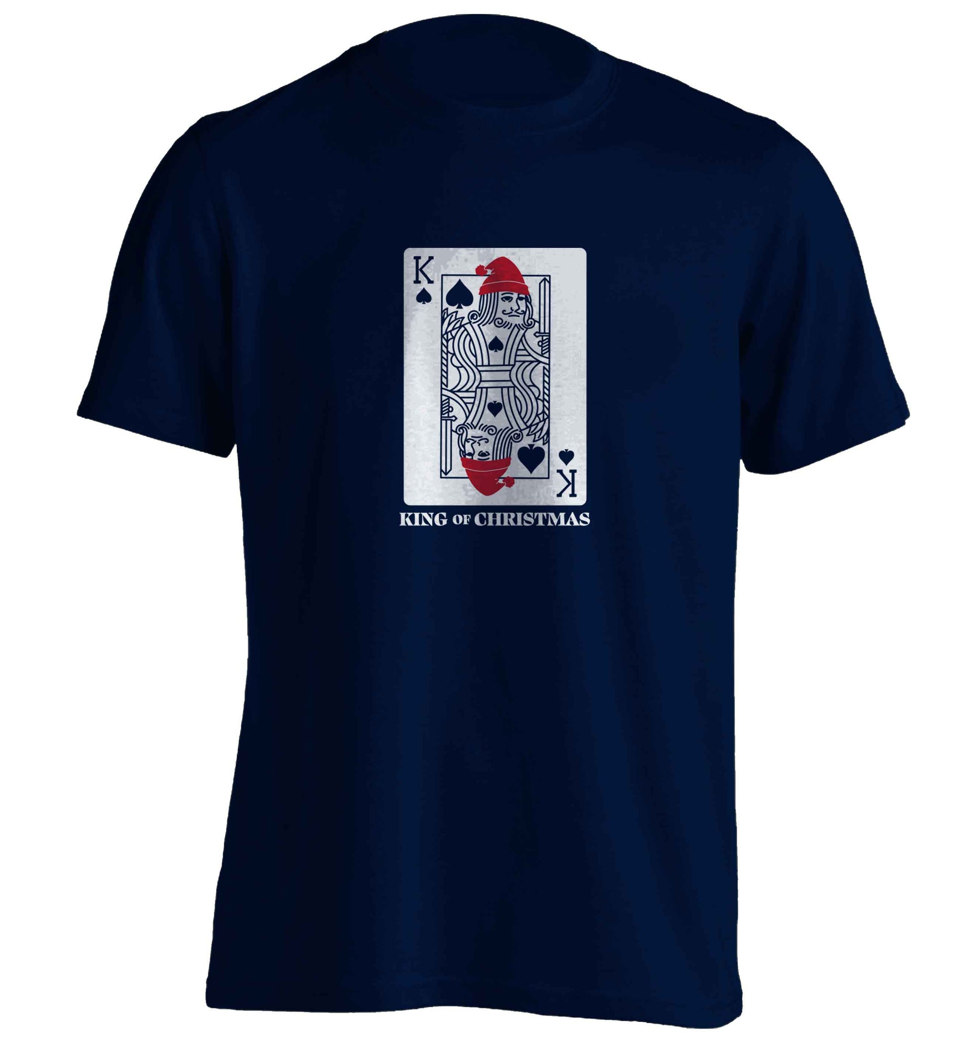 King of christmas adults unisex navy Tshirt 2XL