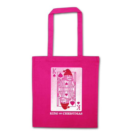 King of christmas pink tote bag