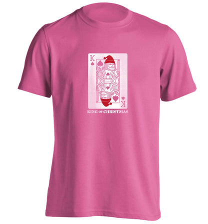King of christmas adults unisex pink Tshirt 2XL