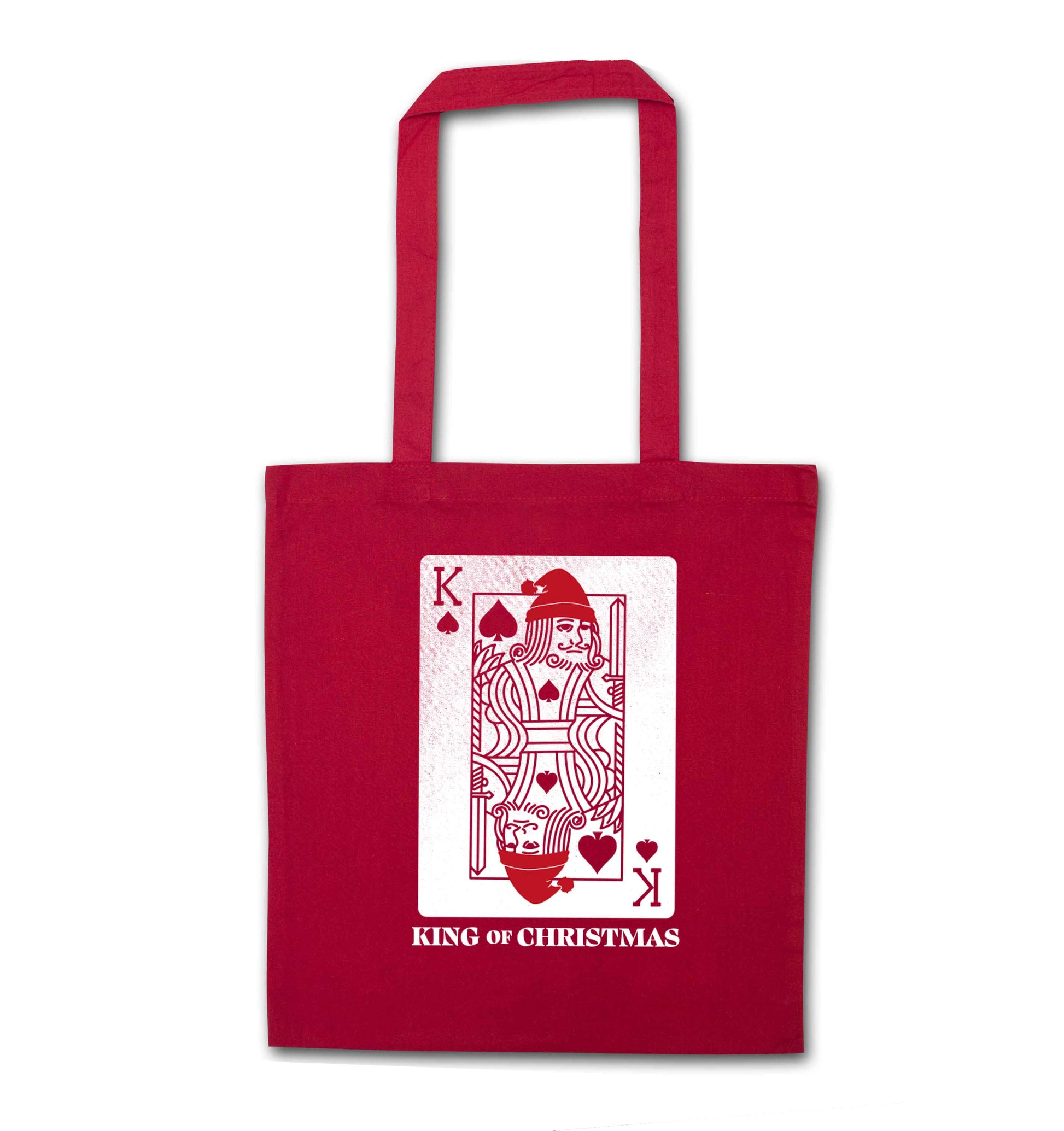 King of christmas red tote bag