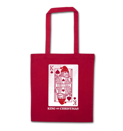 King of christmas red tote bag