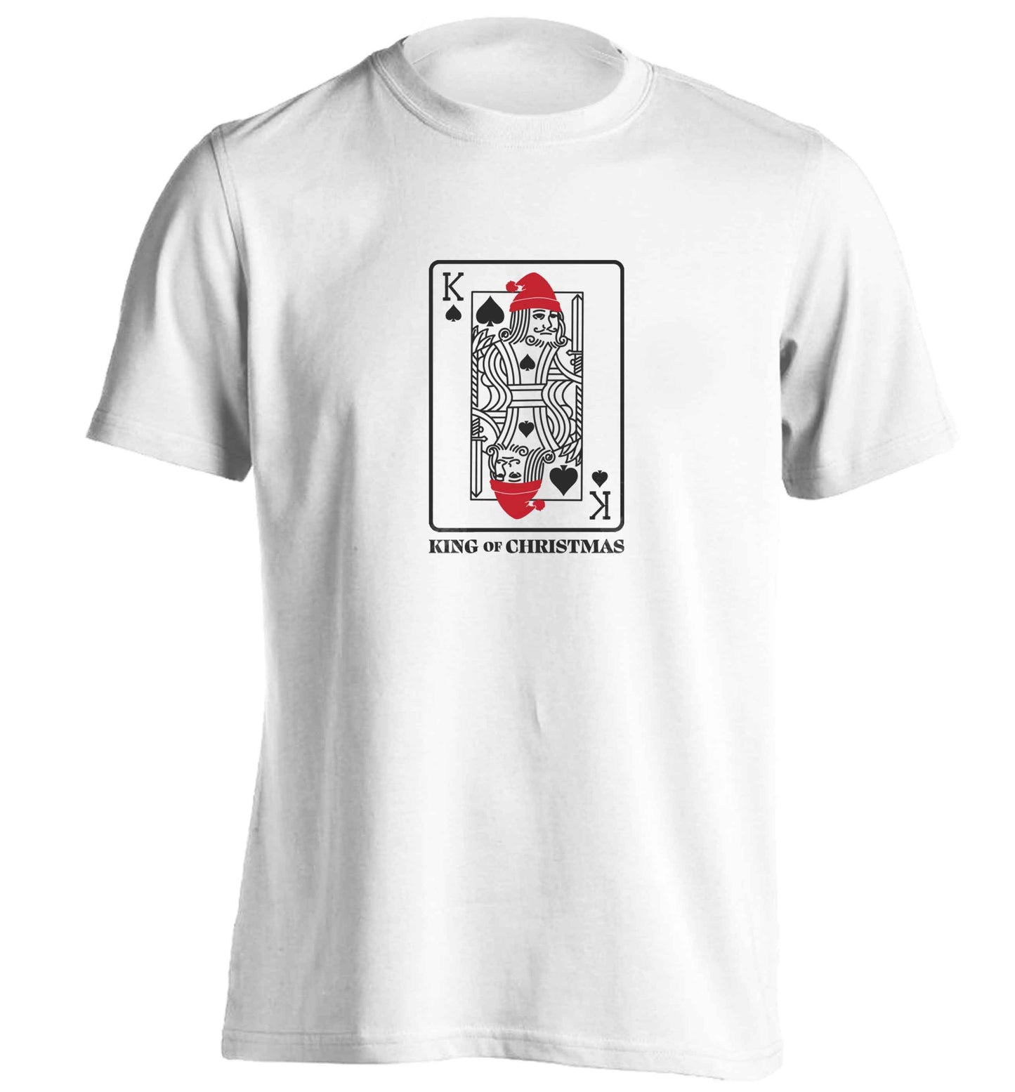 King of christmas adults unisex white Tshirt 2XL