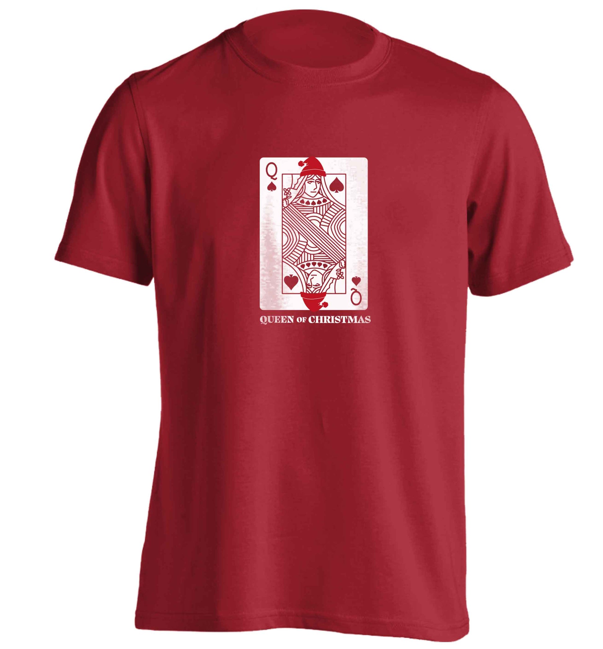 Queen of christmas adults unisex red Tshirt 2XL