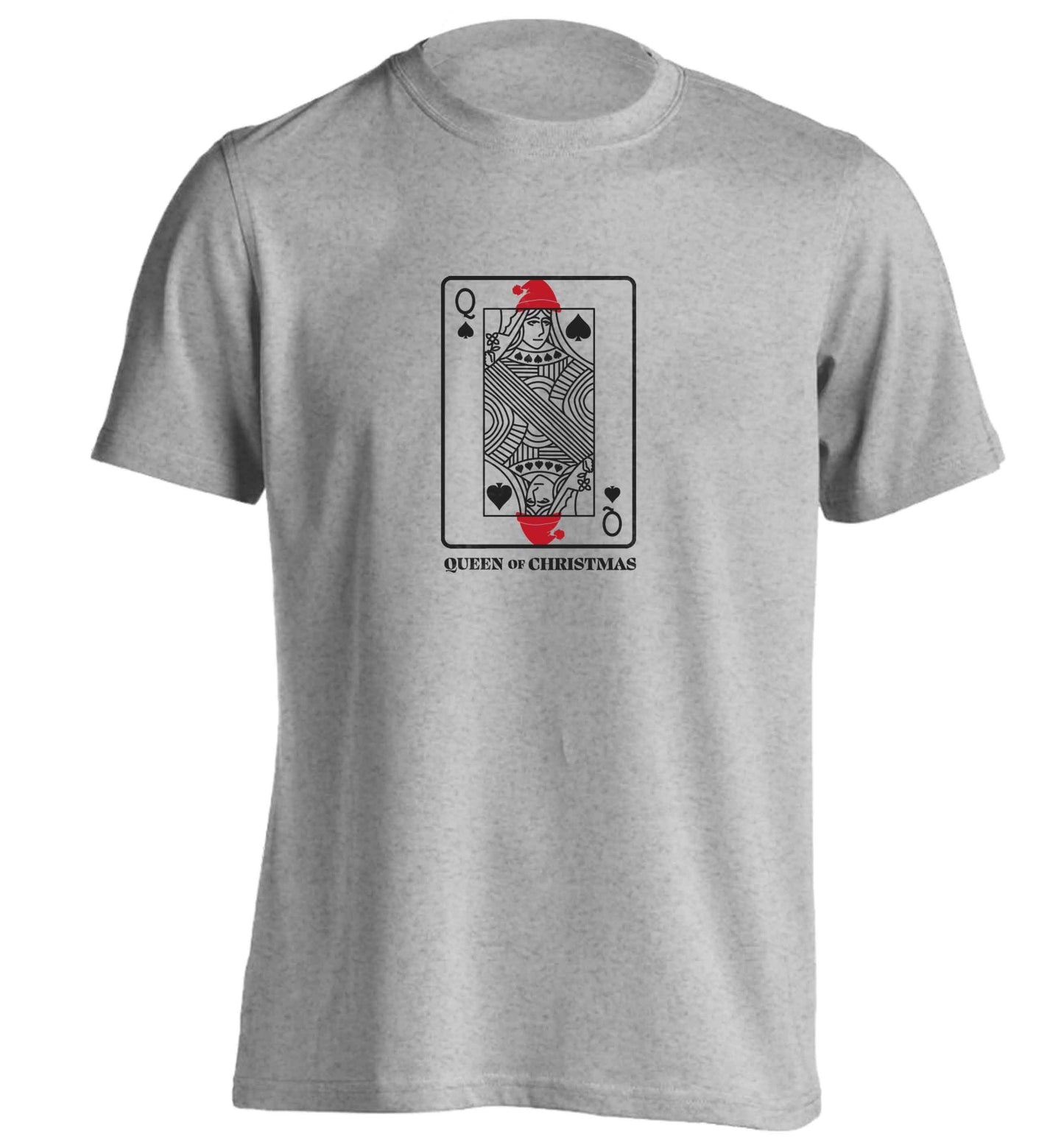 Queen of christmas adults unisex grey Tshirt 2XL