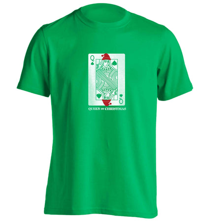 Queen of christmas adults unisex green Tshirt 2XL