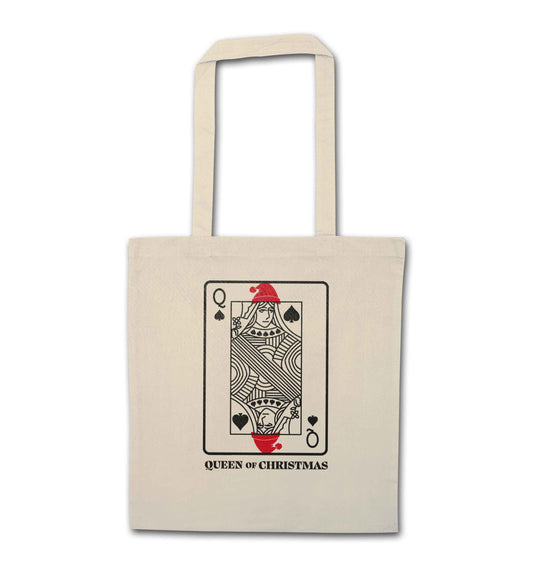 Queen of christmas natural tote bag