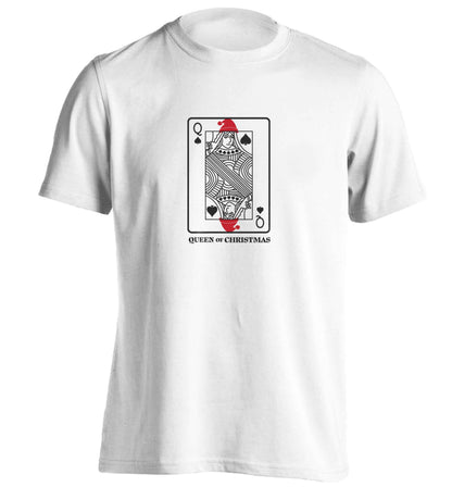 Queen of christmas adults unisex white Tshirt 2XL