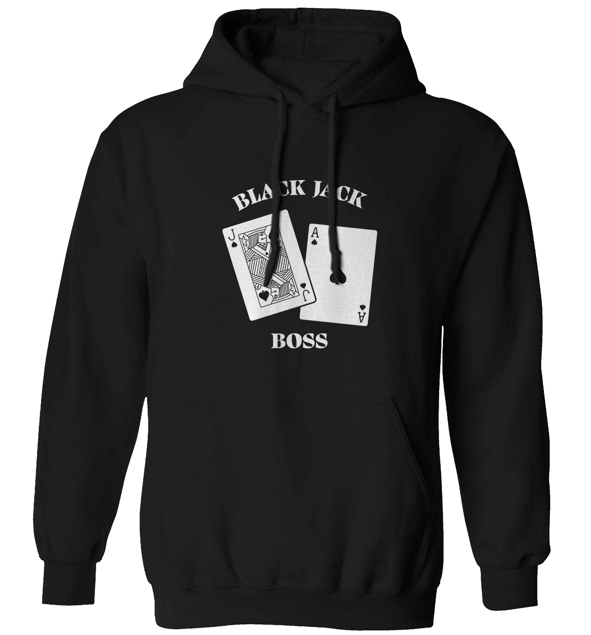 Blackjack boss adults unisex black hoodie 2XL