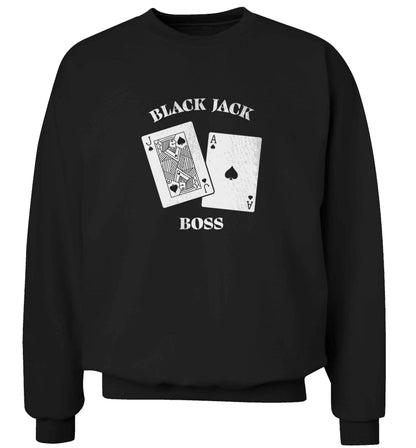 Blackjack boss adult's unisex black sweater 2XL