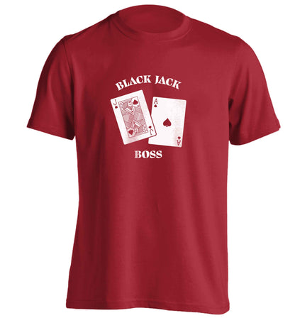 Blackjack boss adults unisex red Tshirt 2XL