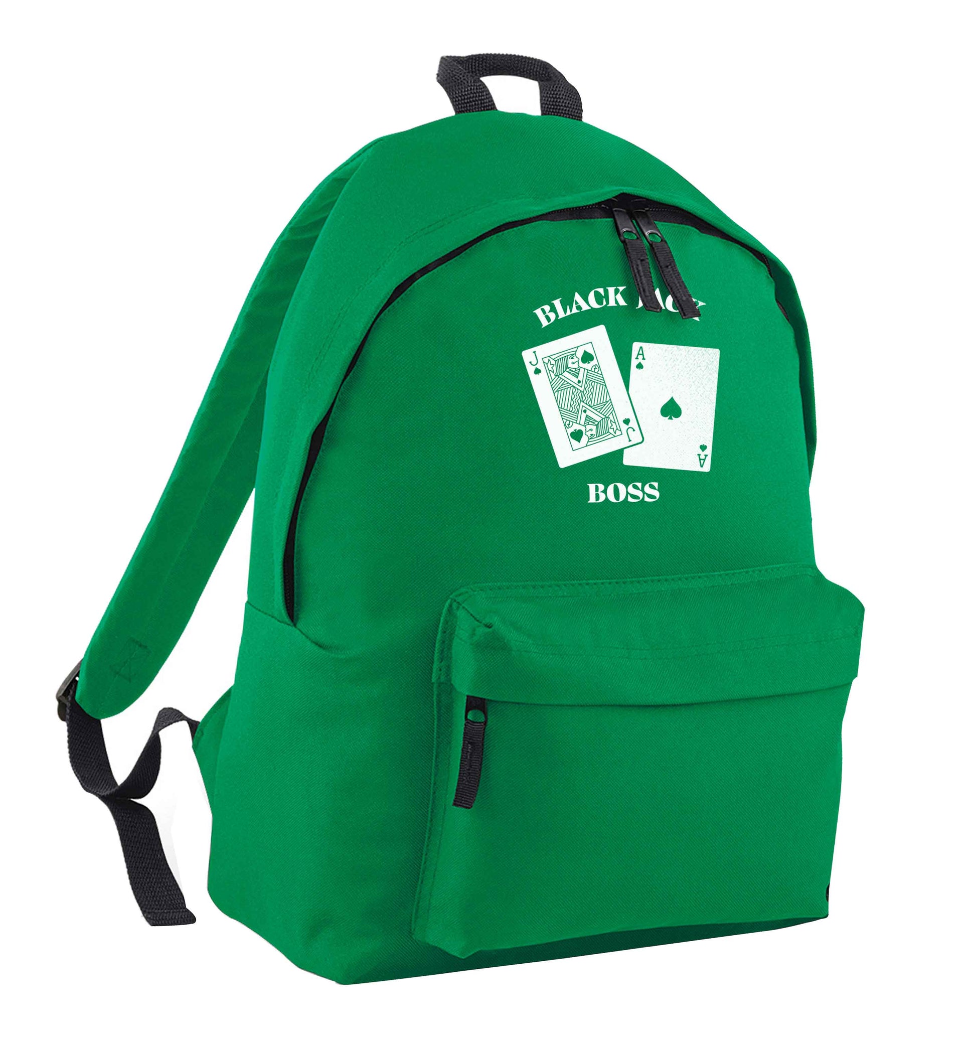 Blackjack boss green adults backpack