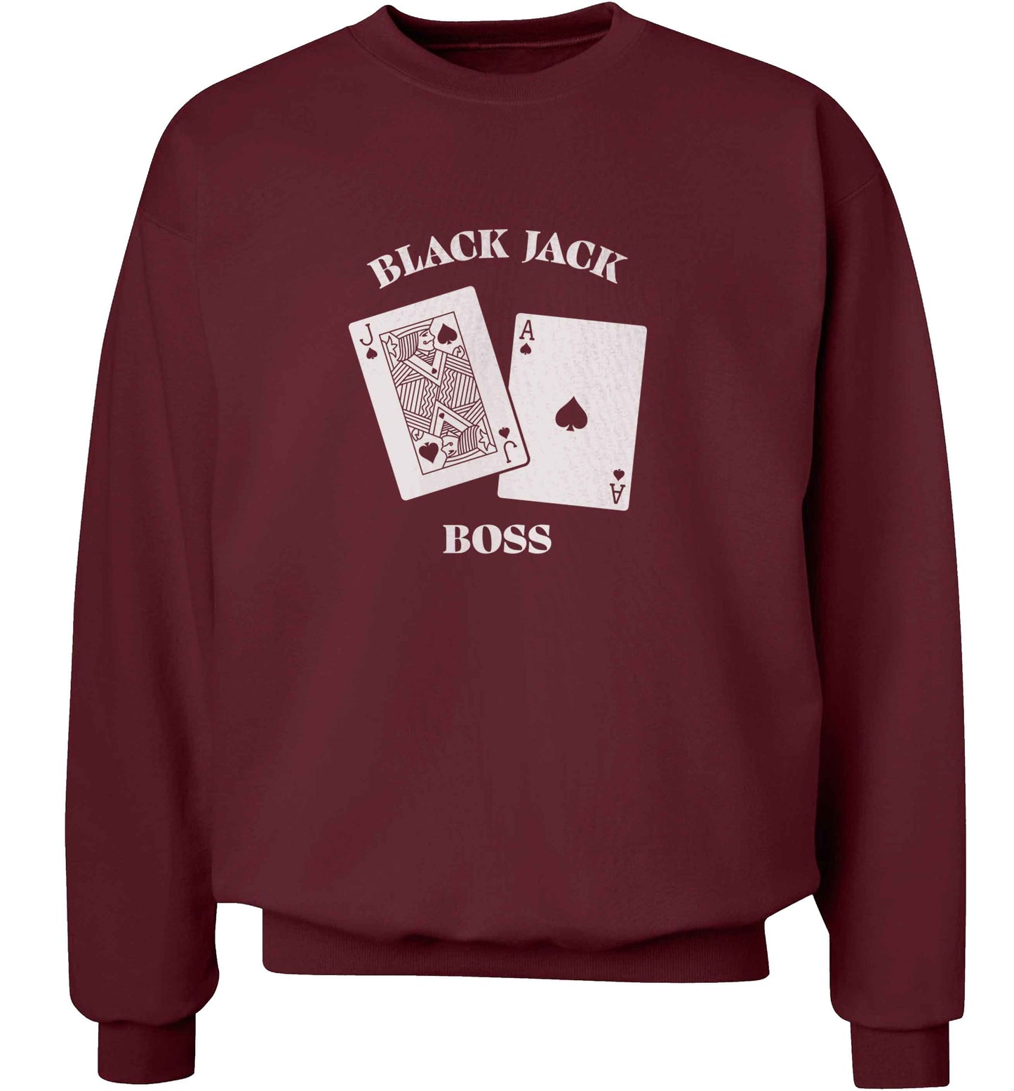 Blackjack boss adult's unisex maroon sweater 2XL